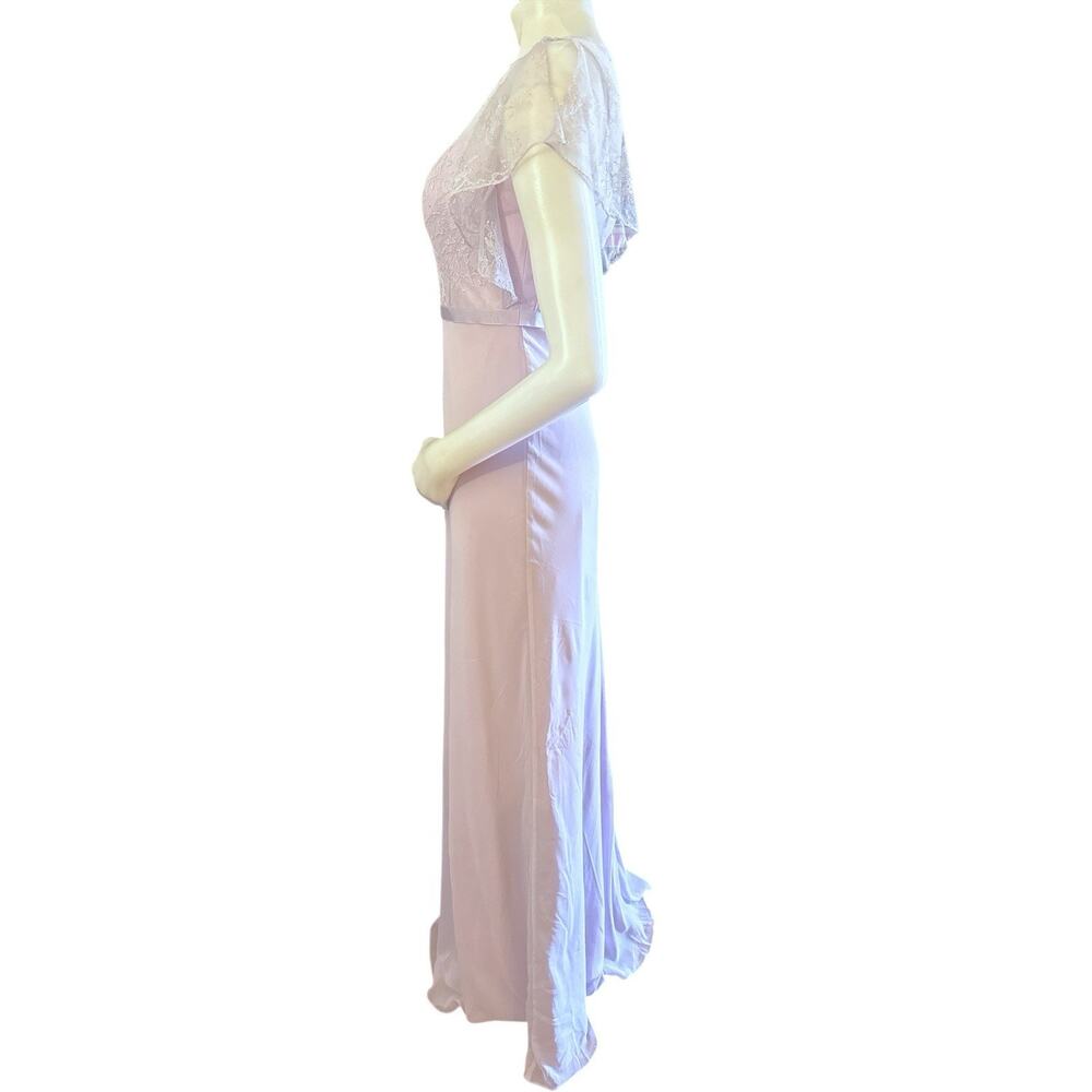 Wonder by Jenny Packham Romantic Lavender Long Evening Gown Lace neck Size 0 - Picture 2 of 8